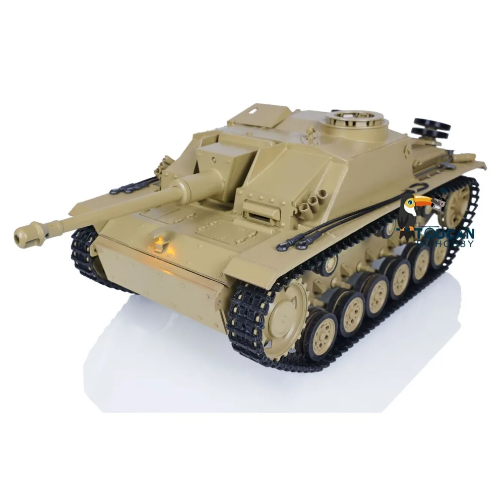 Brinquedos ao ar livre metal mato 1/16 stug iii rtr rc tanque barril infravermelho recuo amarelo 1226 modelo para meninos presentes TH00667-SMT7
