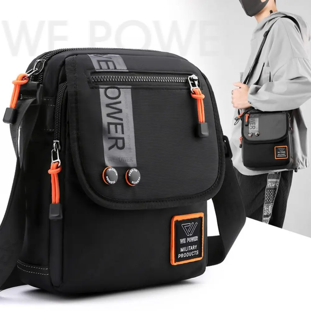 Casual Nylon Men Crossbody Bag Waterproof Large Capacity Small Sling Messenger Bag Anti-theft Mini Handbag Shoulder Bag