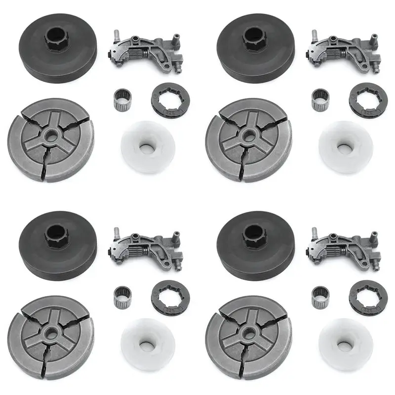 ABVG-4X Clutch Sprocket Rim Drum For Chinese 4500 5200 5800 45Cc 52Cc 58Cc Oil Pump Worm Gear Bearing Kit Chainsaw