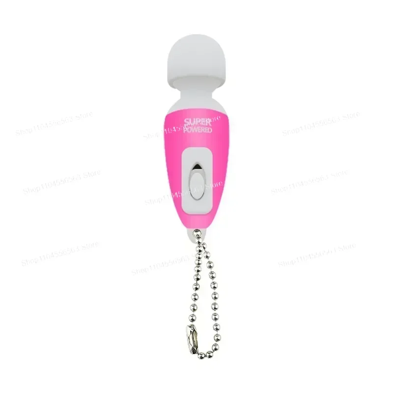(Pink) Portable Mini Electronic Keychain Massager, Tiny Stress Relief Vibration Massager for Full Body, Bath Accessories