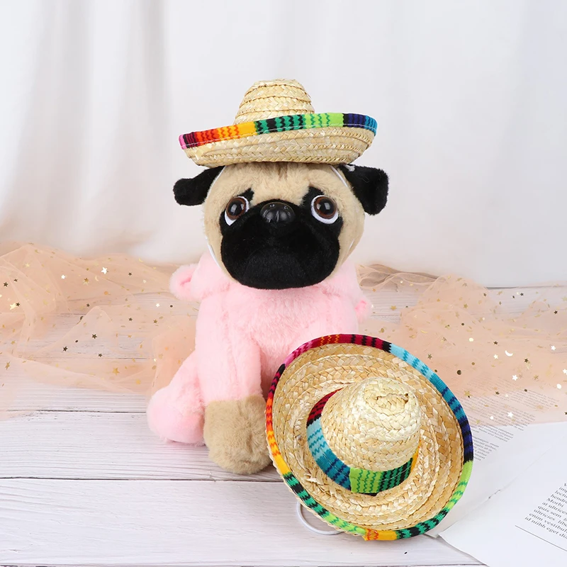 Mini Haustier Hunde Strohhut Strand Party Strohhut Home Dekoration Hut Spitze Spielzeug Hut Fischer Hut