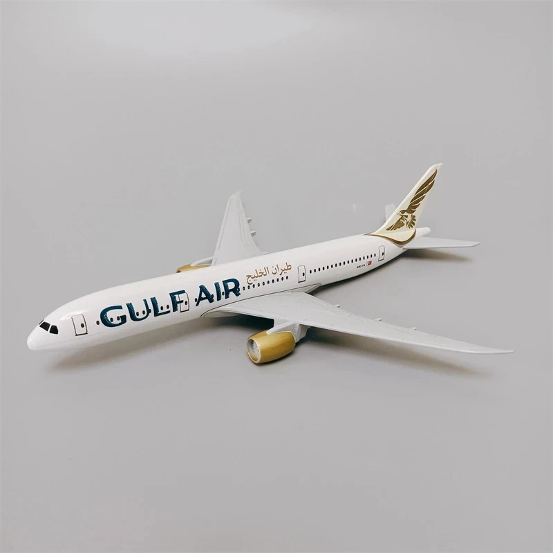 16cm 1/400 escala avião modelo b787 gulf air companhia aérea diecast liga de metal avião crianças brinquedos coleção decoração casa