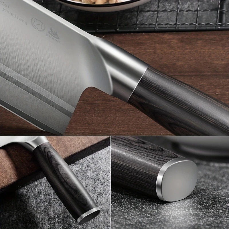 The kitchen knife is super sharp and specially designed for chefs to slice vegetables, chop bones, and cut knives. Kitchen L9195
