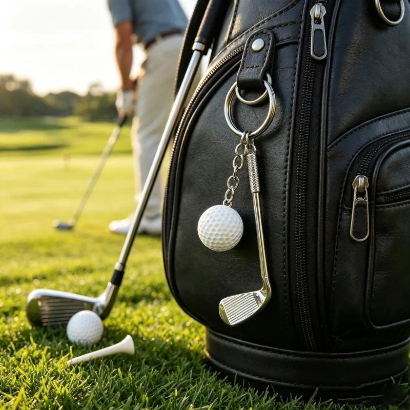 Golf Ball Key Chain Pendant, Gift for Golf Enthusiasts