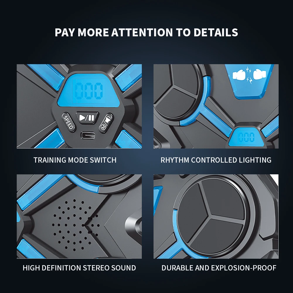 Bluetooth Music Boxing Machine Rechargeable Boxing Wall Rhythm Trainer Home Target Aerobic Boxing Target