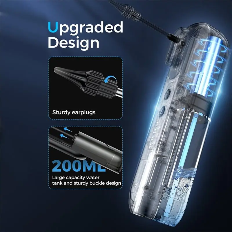 

【ELECTRONIC-ACCESSORIES】Safe Ear Cleaning Tool Electric Ear Wax Removal Kit Cleaner With 10 Reusable Tips, USB Rechargeable For