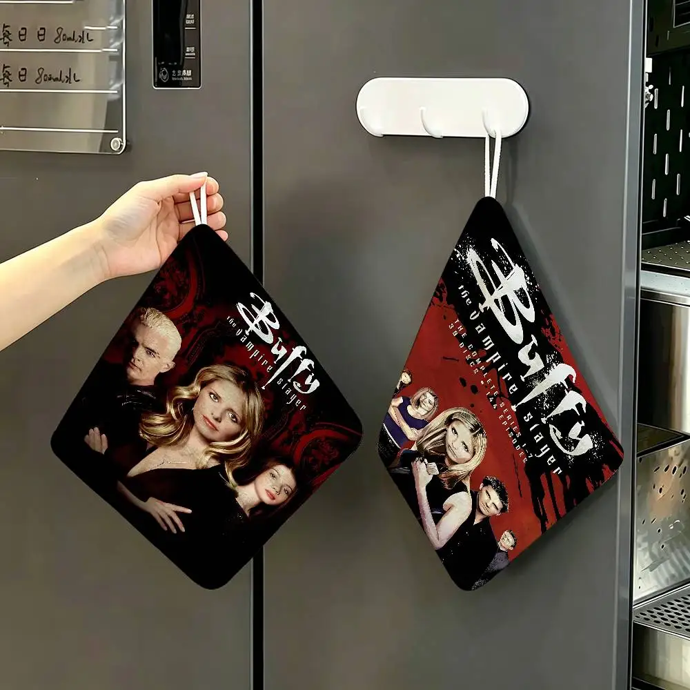 Movie B-Buffy the Vampire Slayer  Hanging Polyester Cotton Towel, Reusable Hand Wiping Cloth, Home Kitchen Sink