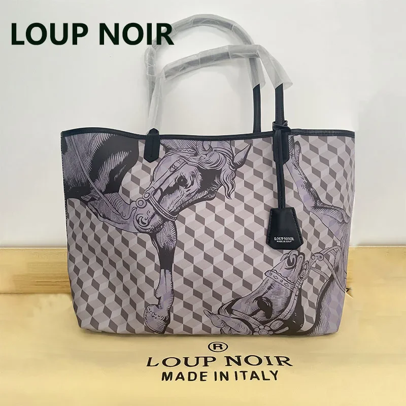 LOUP NOIR New Womens Tote Bag Large Capacity Female HandBags Shoulder Women Bags High Quality Casual Totes Sac