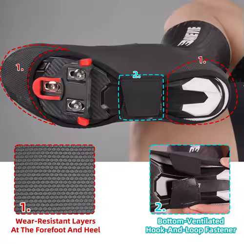 DAREVIE AERO Cycling Shoes Cover Anti-Slip Waterproof Aero Overshoes Cycling Windproof Aero Bike Shoes Cover Bicycle Accessories - Image 5