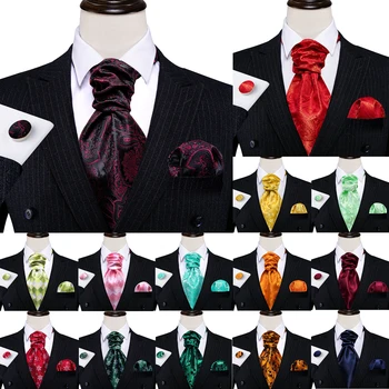 בארי. וואנג הקמע הקמע של גברים של מגב ערכות עניבת jacaurd cufflinks לגברים רשמיים