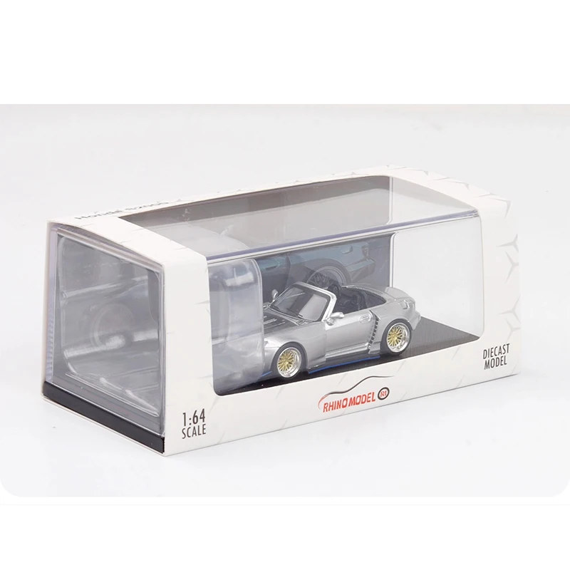 Rm 1/64 honda s2000 widebody modificado conversível com capuz que pode ser aberto simulação de liga fundida modelo de carro estático menino presente de aniversário