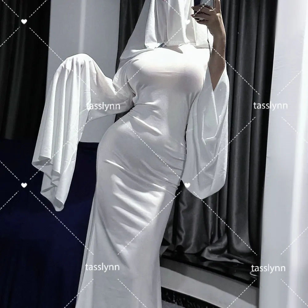 Fantasma Feminino Cosplay Fantasia, Halloween, Cara Assusta, Capa, Grito, Vestido extravagante, Adulto