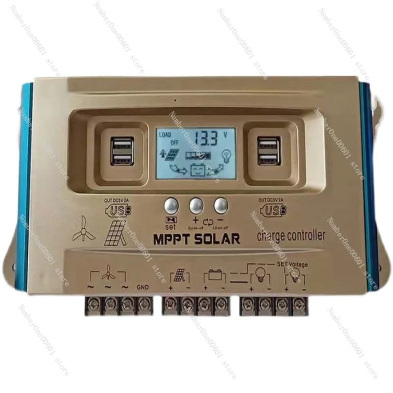 Wind Solar Complementary Controller MPPT Solar Wind Turbine 12V24V36V48V60 Universal Lead Lithium Battery