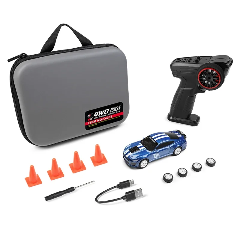 Wltoys K4308 1/43 2.4G 4WD Mini Drift RC Car with LED Light Remote Control High Speed On-Road Racing Vehicle Boys Toys