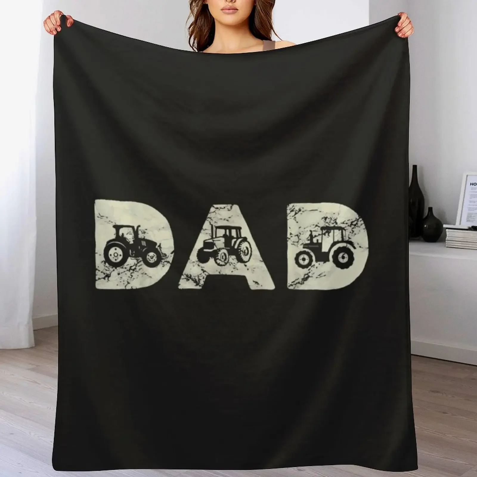 

Tractor Dad Farming Father Farm Lover Farmer Daddy Throw Blanket Cozy Microfiber Throw Blanket for Home Bedroom