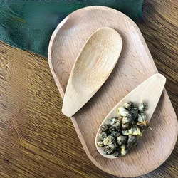 5PC Creative Small Bamboo Spoon, Tea Spoon, Tea Shovel, Short Handle Tea Spoon, Tea Ceremony Dessert Spoon, Ice Cream Spoon