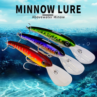 1pc 20cm Floating Fishing Lure with Hooks - Lifelike Artificial Bait for Freshwater and Saltwater Fishing