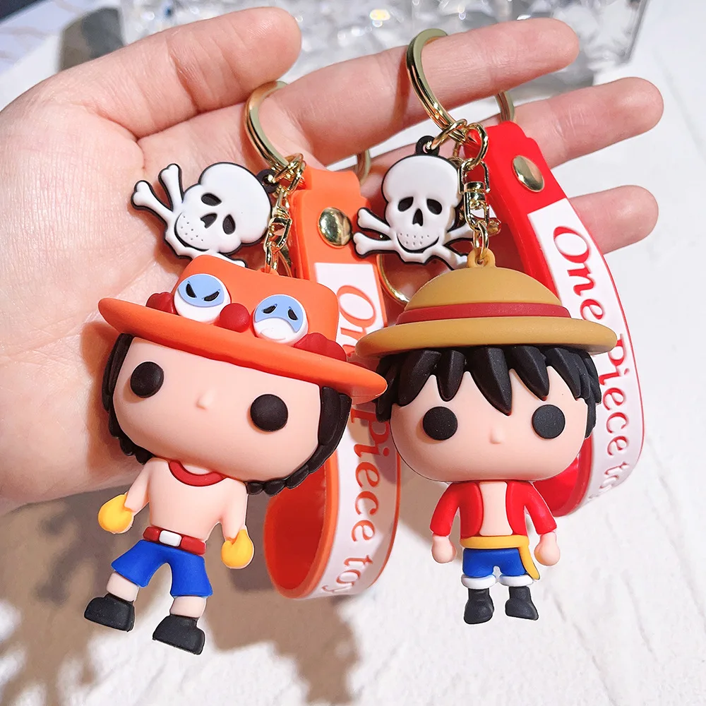 Anime One Piece Keychain Luffy Zoro Portgas·D· Ace Key Chain