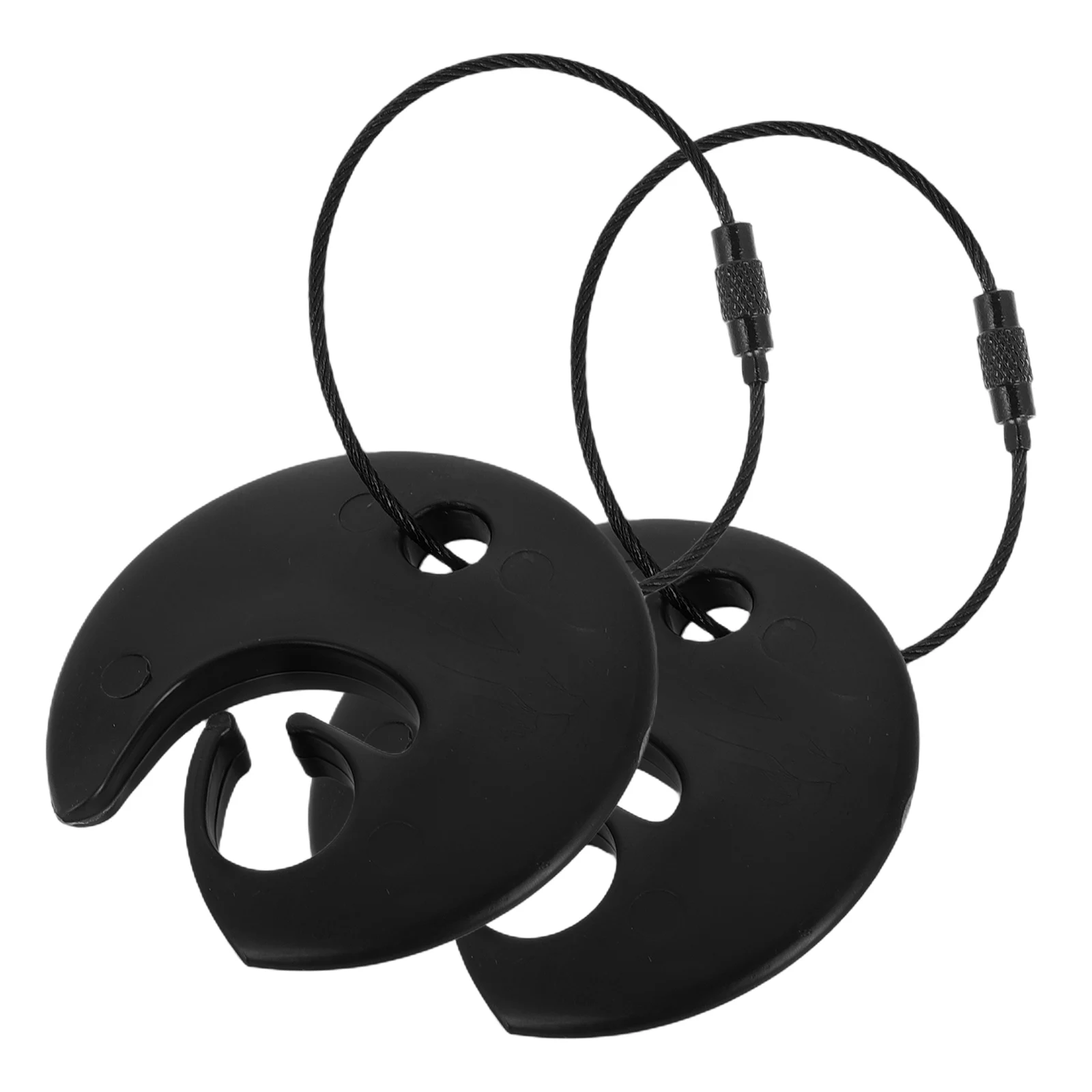 

2 Pcs Clips Button Flying Disc Carrying Hook Accessory Cable Holder Black