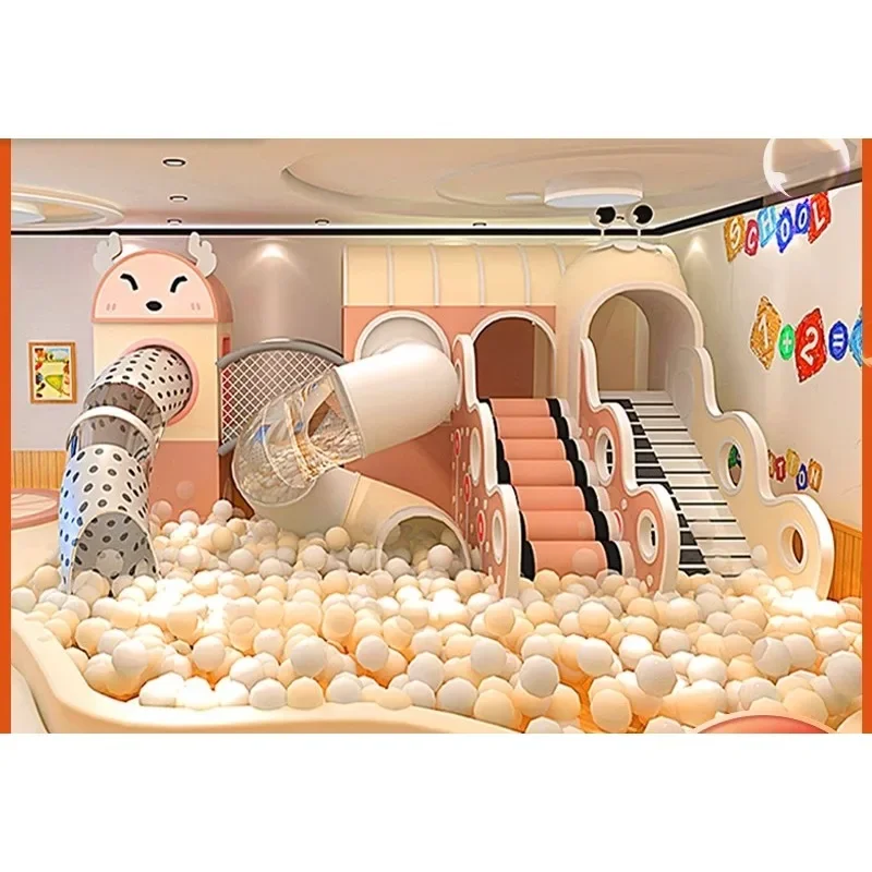 Naughty Fort Small and Medium sized Children's Park Indoor Amusement Park Equipment Kindergarten Mall Soft Slide Entertainment