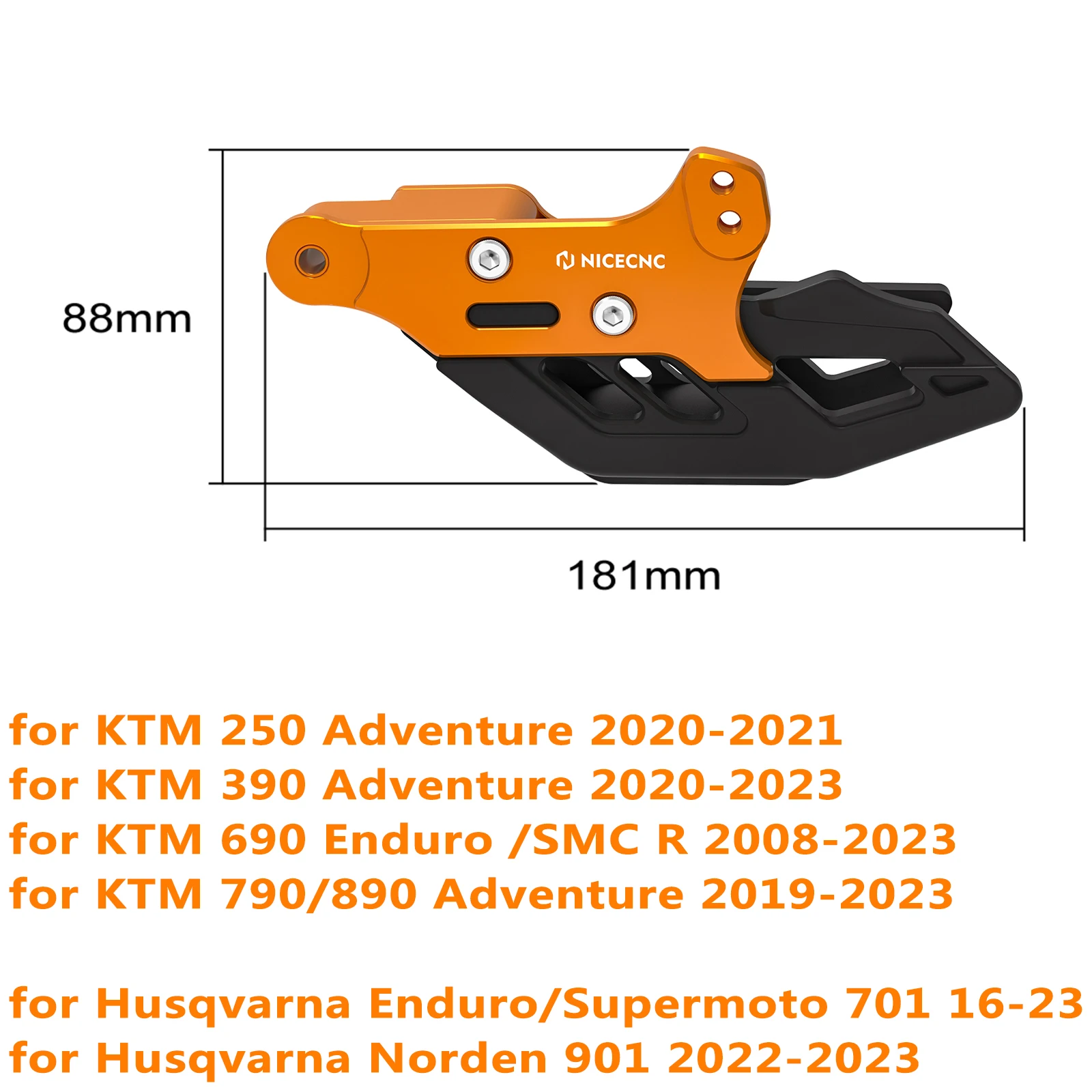 Para ktm 250 390 aventura 790 890 aventura guarda corrente protetor guia de corrente para husqvarna 701 enduro 701 supermoto nordin 901