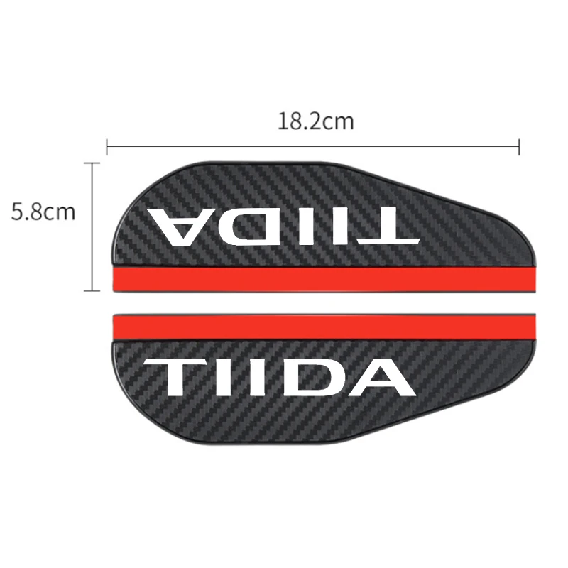 2x Car Rearview Mirror Rain Eyebrow Protector Rain Sticker for Nissan Tiida Roomster Weatherstrip Tiida Auto Accessories