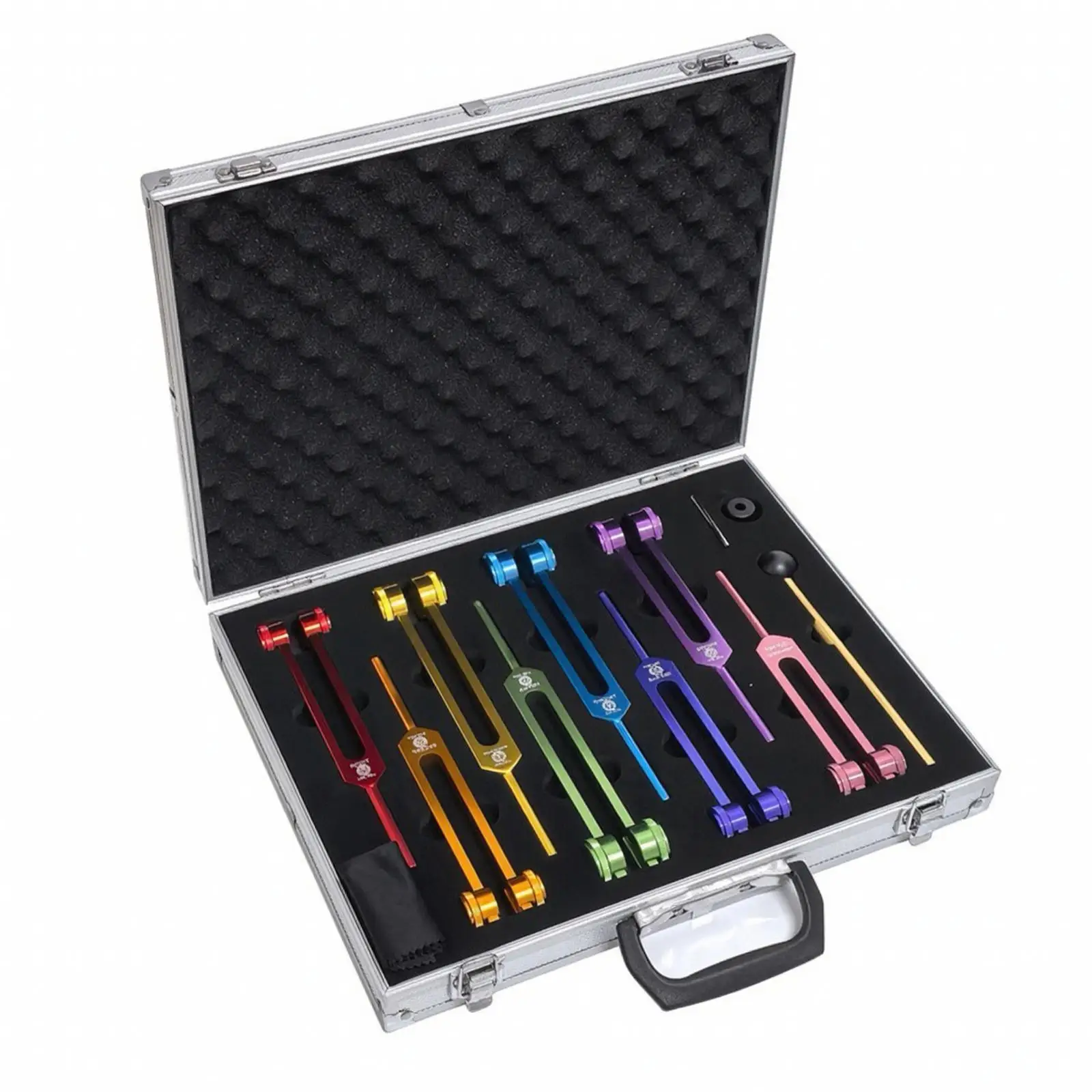 Sound Therapy Tuning Fork Kit for Mindfulness Practice Hard Aluminum Alloy with 8 Frequencies for Relaxation - view 2