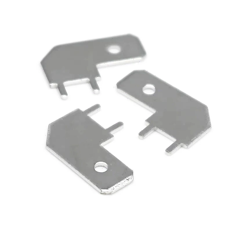 New 50pcs 4.8/6.3 Flag-shaped Inserts PCB Circuit Board Insert PCB L-shaped Corner Solder Thickness 0.8mm Welding Sheet