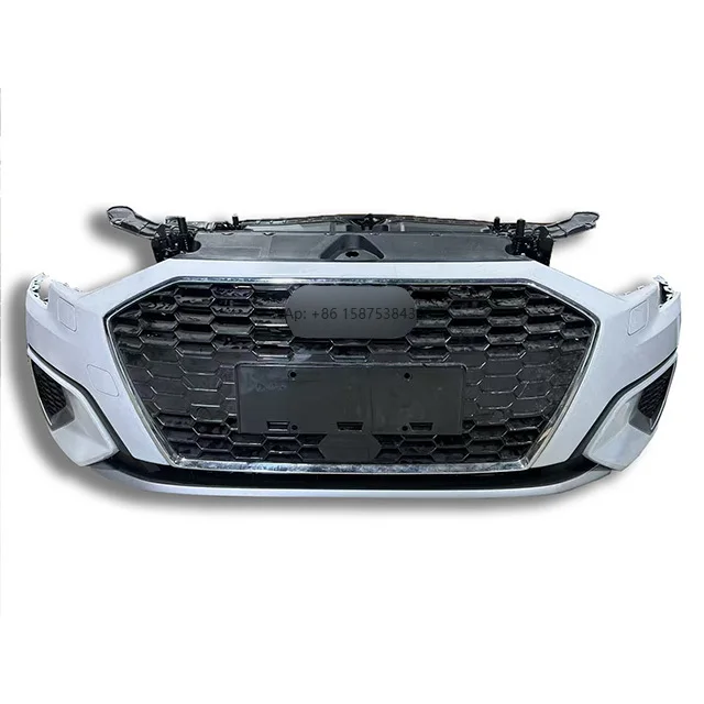 

For A3 2021-2023 Front Bumper Assembly Includes Grille Radiator Fan High Quality Bumper
