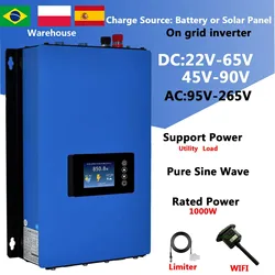 1000W Grid Tie Inverter with wifi plug MPPT Solar Power 1KW inverter +inter Limiter sensor 24v 48v DC AC 220V 230V