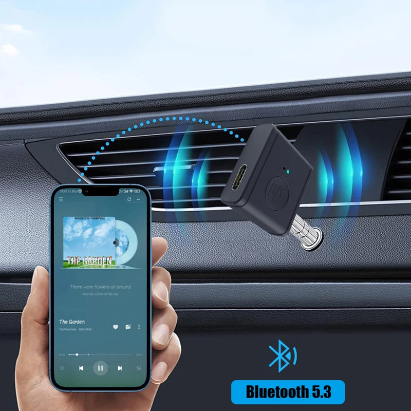 

Bluetooth 5.3 Aux Receiver Wireless Car Bluetooth Adapter 3.5MM To 3.5MM Jack Music Mic Handsfree Adapter For Car Audio Speaker