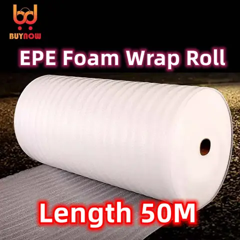 Lenght 50M EPE Pearl Cotton Protective Film Express Packing and Filling Protective Pad 1mm Foam Board Manual DIY Accessories