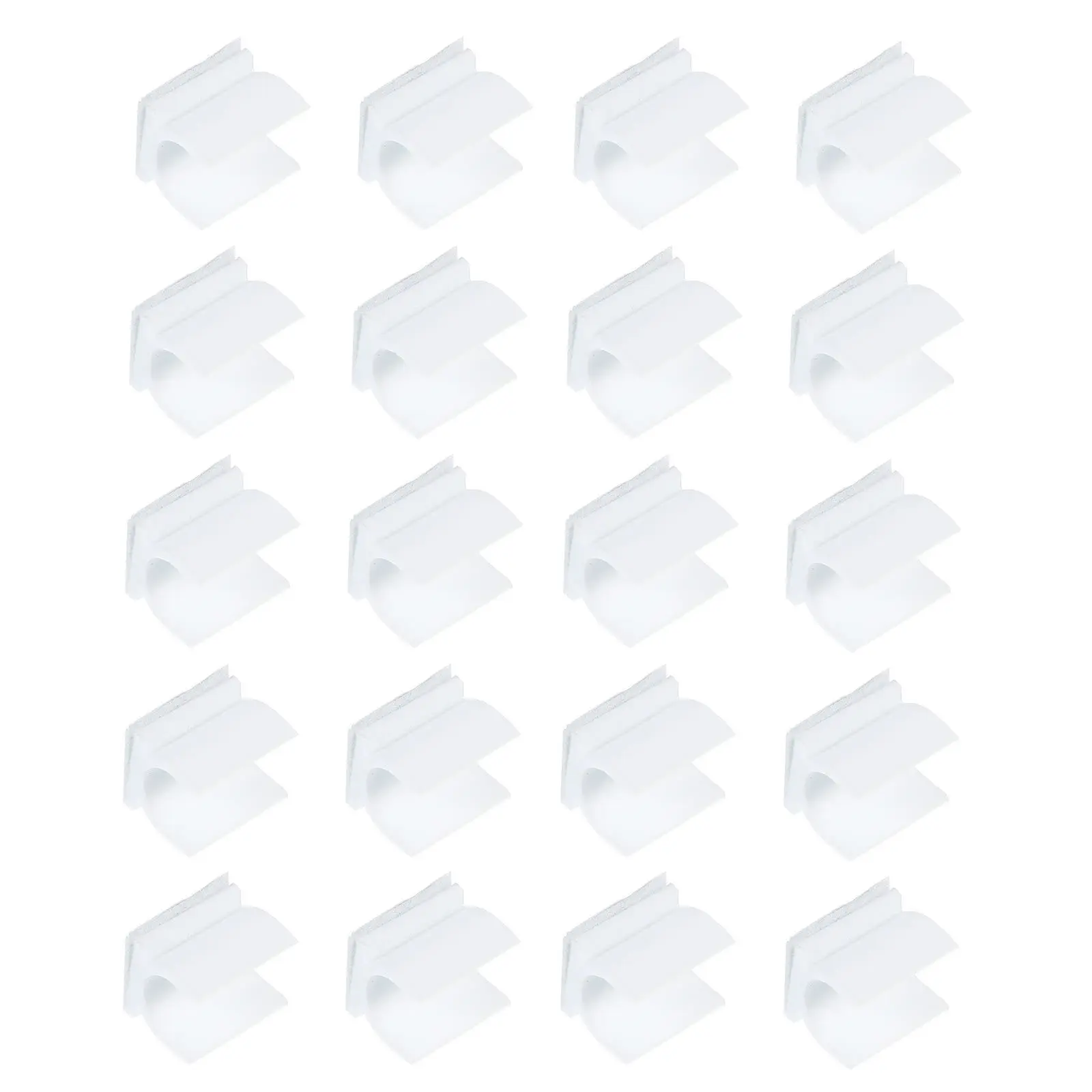 

100Pcs Adhesive Pen Clips Plastic Pen Holders for Dry Surfaces Easy Mounting Writing Tool Organizer Plastic Clamps