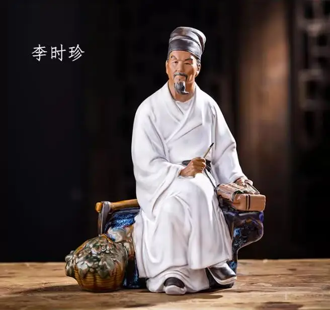 Decoration of Chinese put pieces of  Statue Ceramic Figure---Shiwan Kiln,  Bookman
