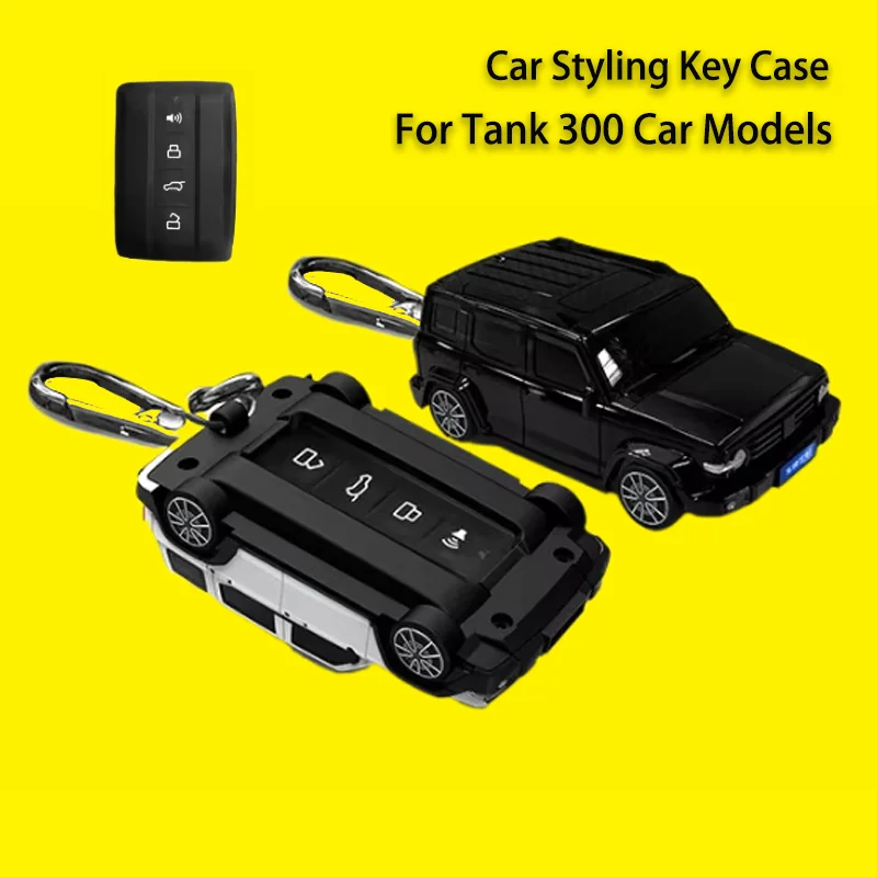 

Car Model for Tank 300 for Great Wall GWM WEY TANK 300 500 Tank300 Tank500 Smart Remote Key Cover Holder Keychain Accessories