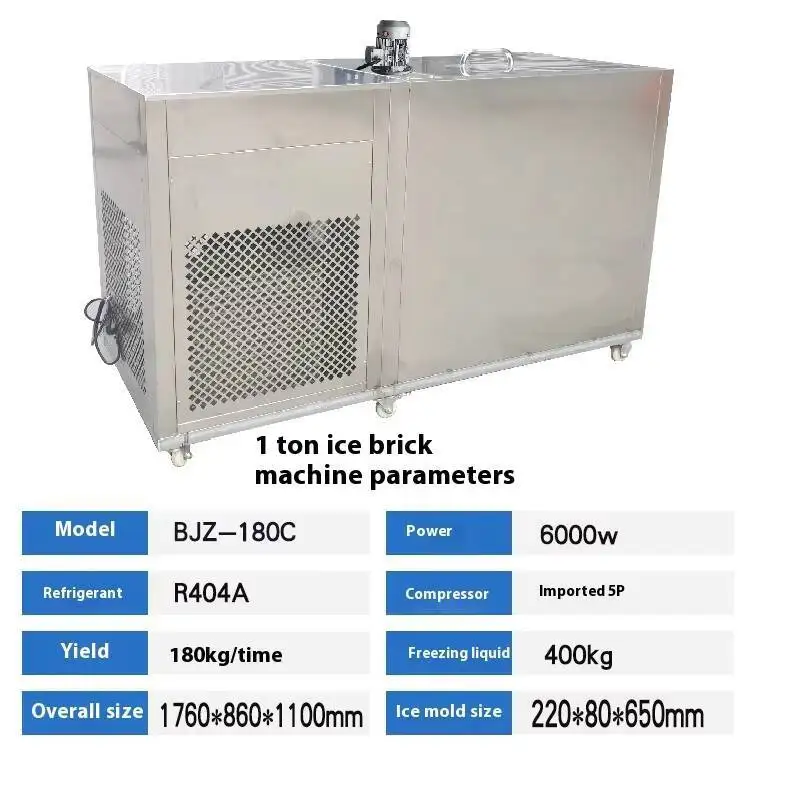 Ice Brick Machine Kommerzielle vollautomatische industrielle Ice Brick Machine Ice Cube Machine Mein Mein Ice Machine Chiller