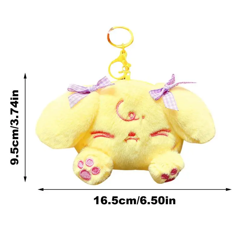 Plush Purse Star Twinkle PreCure Kawaii Keychain Anime Long Eared Dog Cute Adorable Stuffed For Keys Bags Backpacks Kids