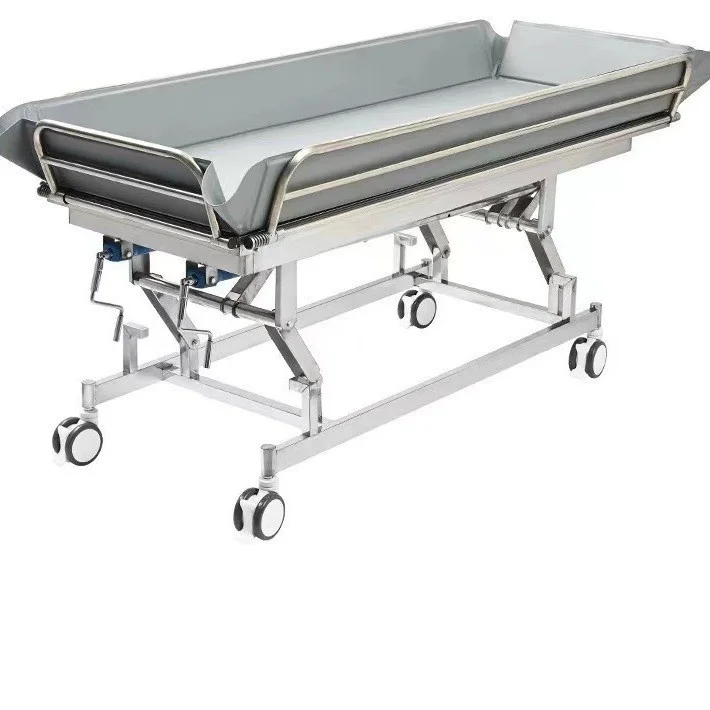 Manual Multi-function Home Care Bed With Tilt Function, Mobile Shower Bed, Suitable For Disabled Guests