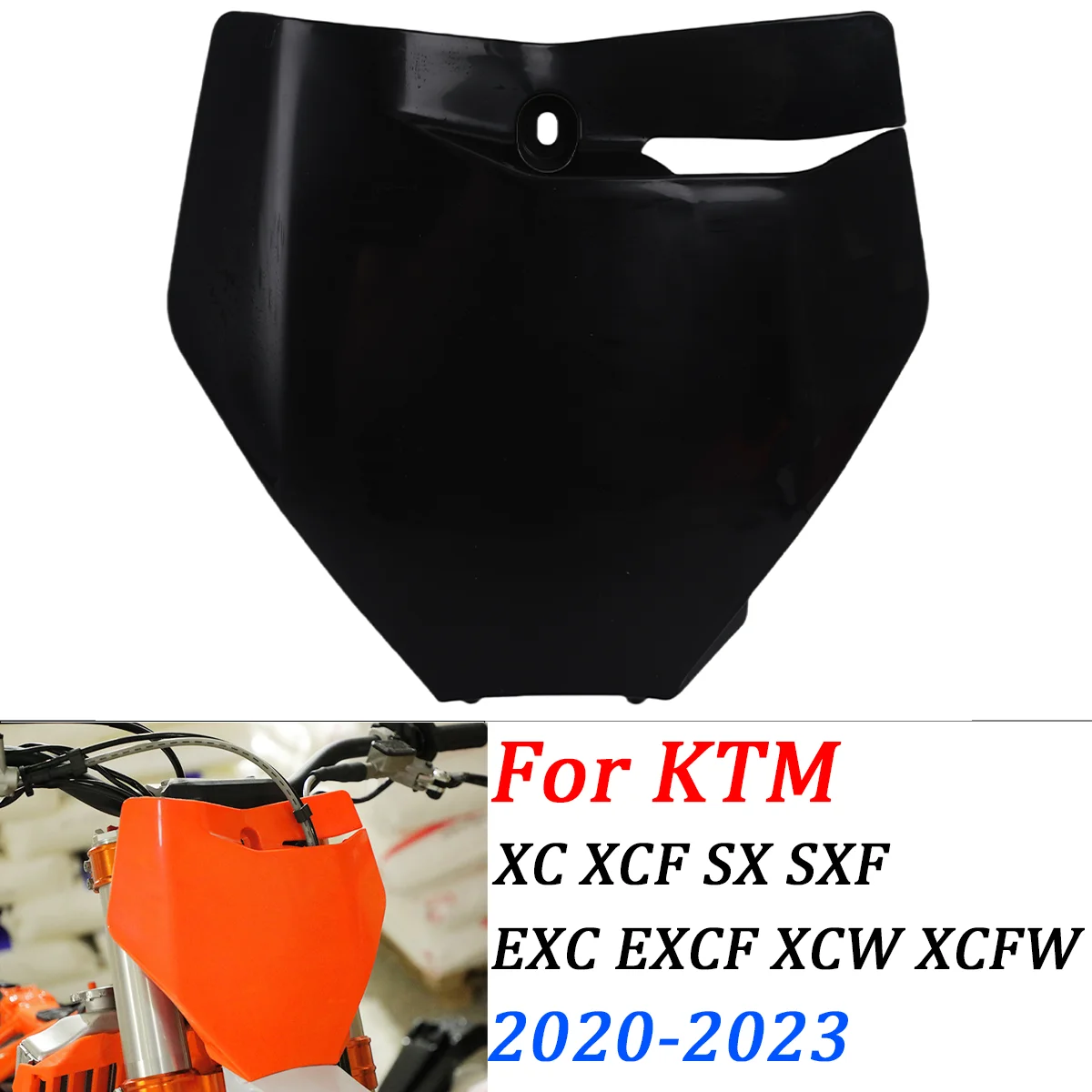

Motorcycle Front Number Plate Plastic Cover For KTM EXC EXCF SX 125-450 2016-2023 Motocross Enduro Dirt Pit Bike Accessories