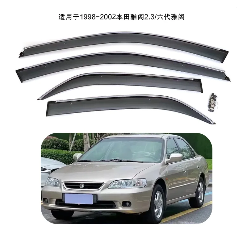 Specially used for Honda 1998-2002 Accord 2.3 Rain and Rain Shield 6th Generation Accord Injection-molded Rainproof Eyebrow