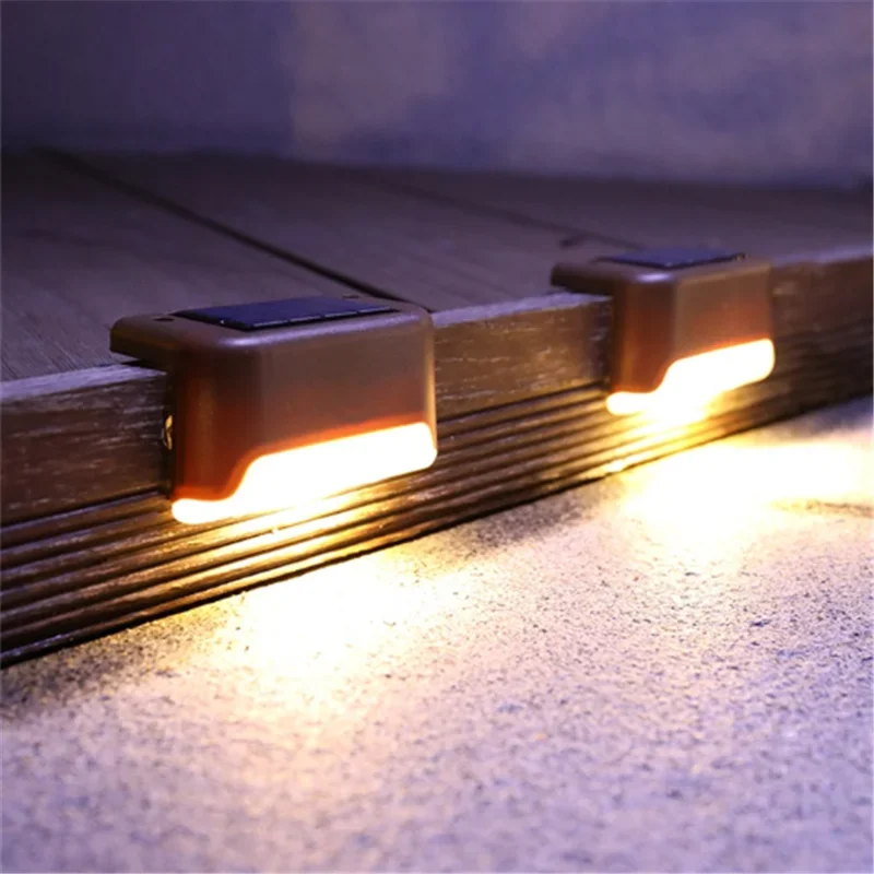 1/2/3/4Pcs Solar Led Light Outdoor Path Stair Waterproof Wall Lamp Garden Landscape Step Deck Lights Balcony Fence Solar Lights