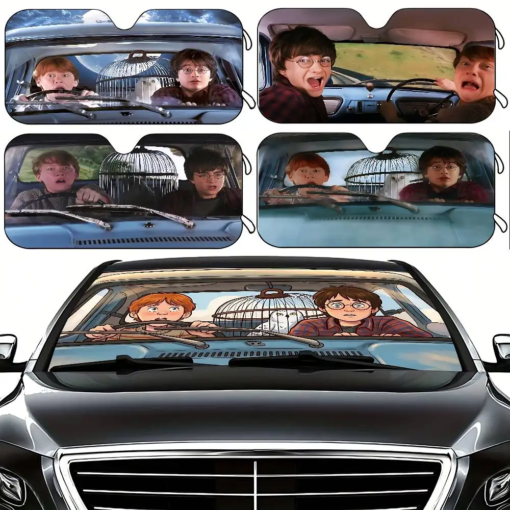 Cute H-harry-P-potterS Driving Stylish And Trendy Windshield Sunshade Car Windshield Cover Car Sunshade Curtain Car Protection