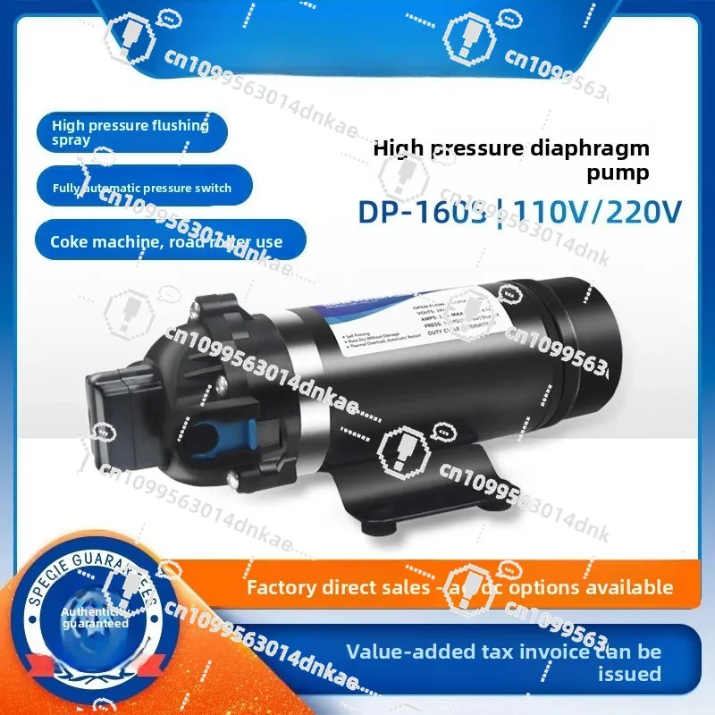 High Pressure Flushing Water Pump 220V110V Spray Diaphragm Pump Roller Coke Machine Booster Pump Agricultural Irrigation