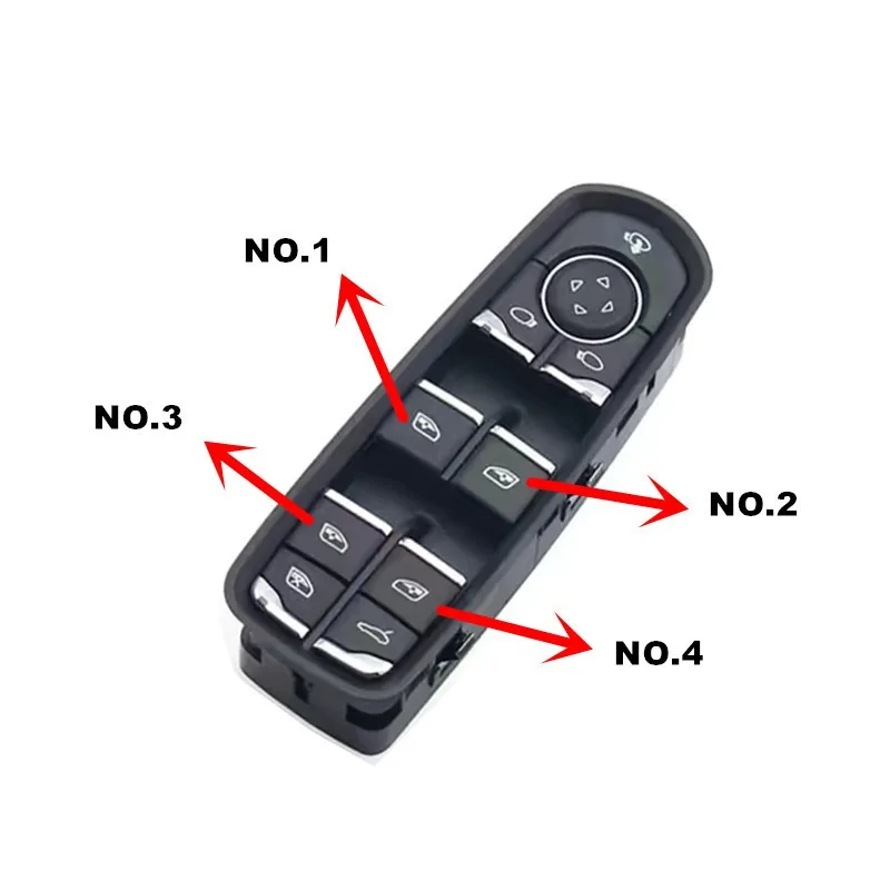 Tombol Pengganti Tutup Tombol Pengangkat Jendela Mobil untuk Porsche Cayenne/Panamera 2010-2016 Macan 2014-2018