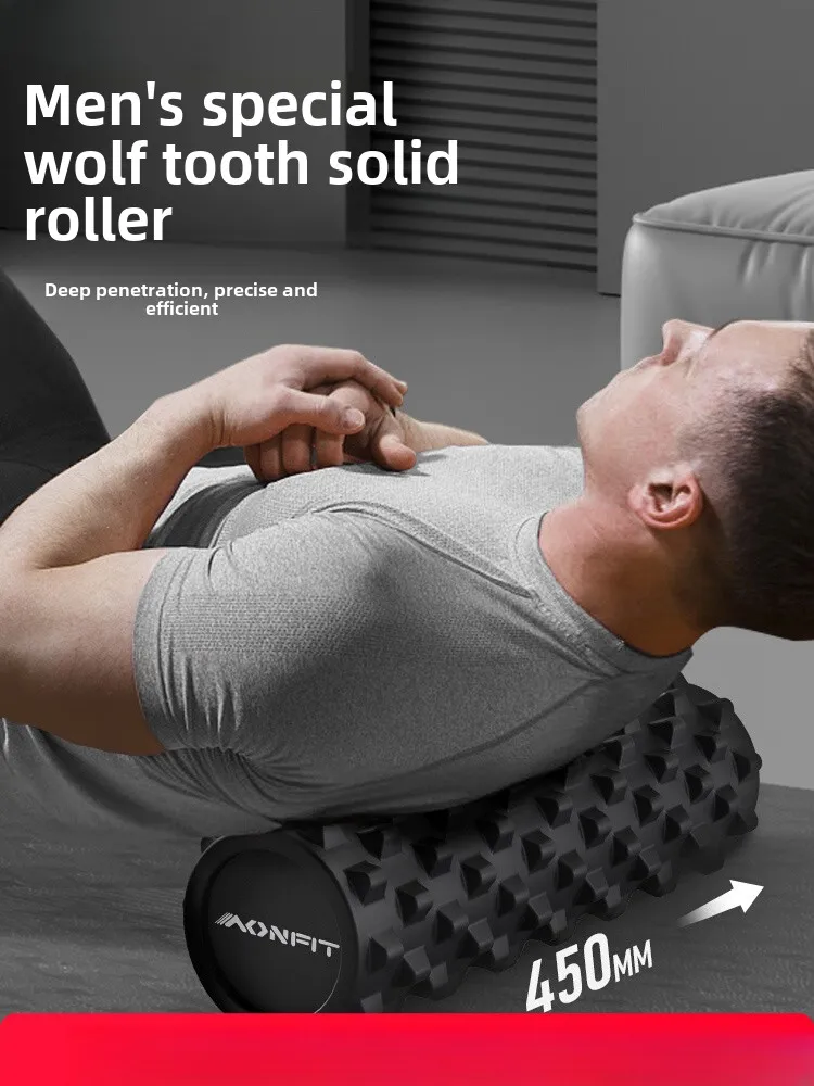 Rouleau de massage professionnel en mousse solide pour la relaxation musculaire du dos, yoga et pilates
