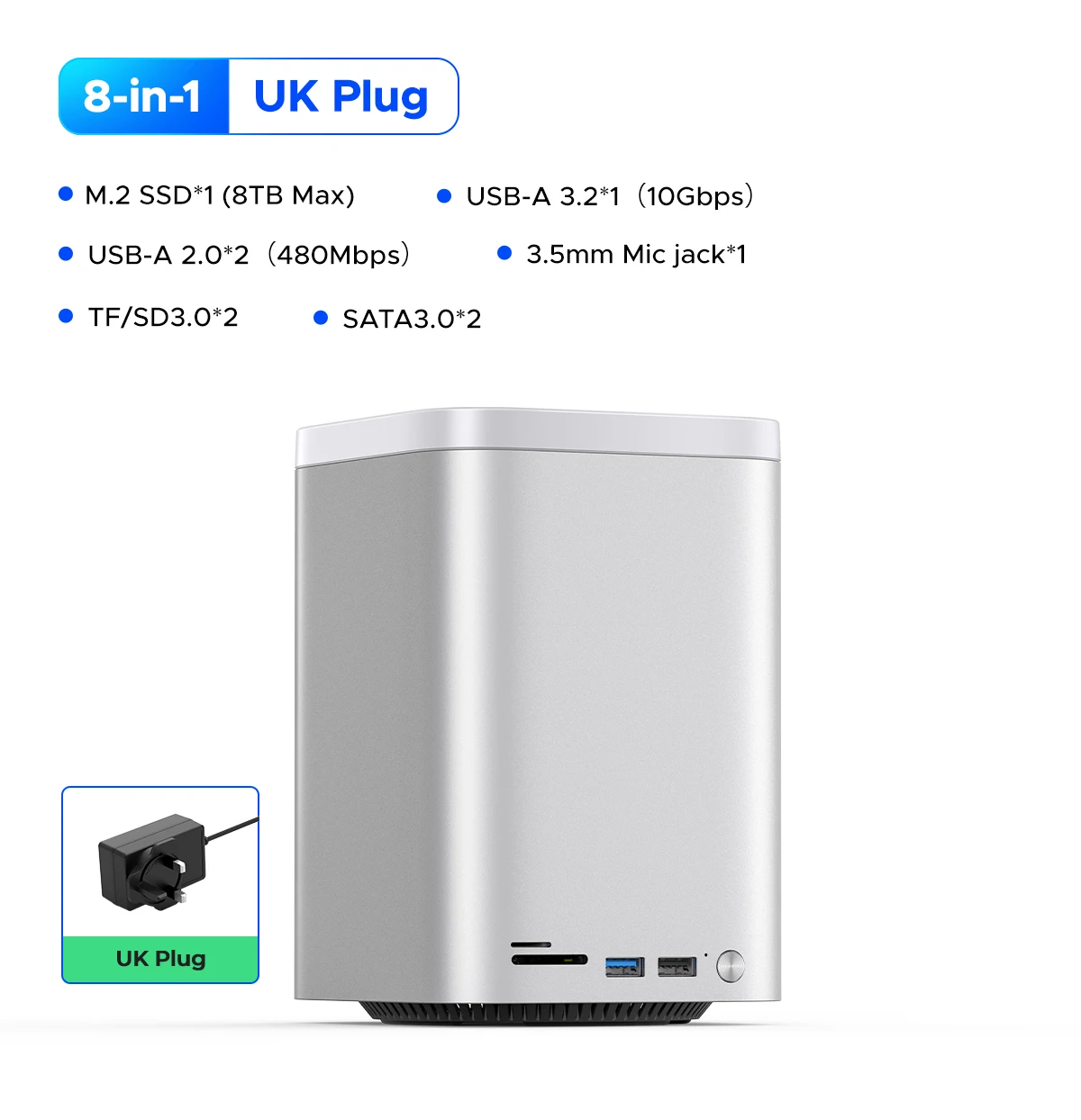 ORICO MiniTower Mac Mini M4 ドック M.2 SSD 3.5 インチ ハード