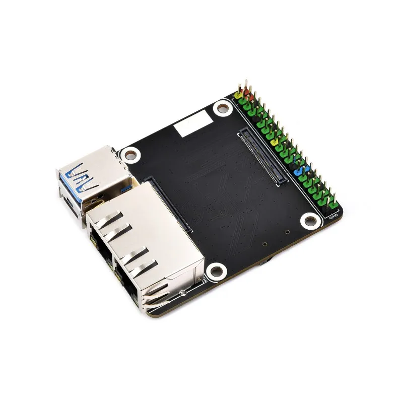 

Mini Dual Gigabit Ethernet Base Board / Mini-Computer Kit Designed for Raspberry Pi Compute Module 5 (NOT Included)