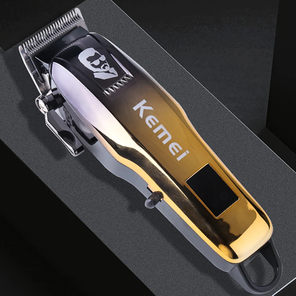 Kemei Men Hair Clipper Barber Professional Cordless Rechargeable Hair Trimmer Convenient At Home Haircut Hair Cutting Machine