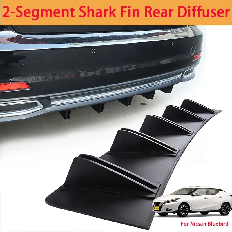 For Nissan Bluebird Shark Fin Rear Diffuser Split Chassis Spoiler Auto Aerodynamic Parts Aerodynamic Modification