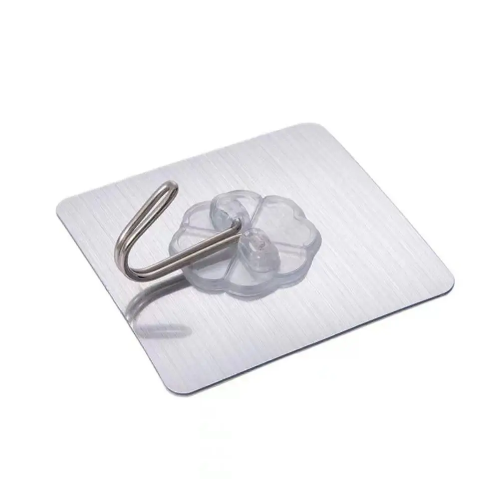 1/3PCS Punch-free Self-adhesive Hooks Transparent Heavy Load Seamless Hanging Hook Strong Multi-purpose Wall Door Hangers